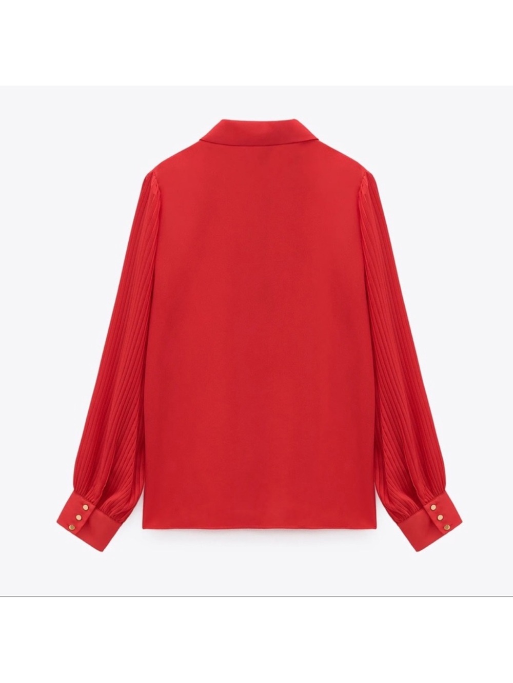 Zara Red Ruffle Flow Blouse - Picture 4 of 10